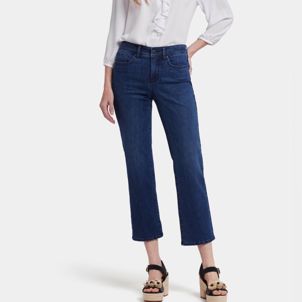 NYDJ Marilyn Straight Curve Shaper Jeans Blue Denim 10